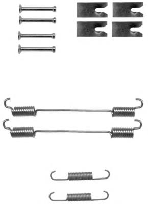 Do koszyka 0009947691 Fiat/Alfa/Lancia Zestaw montażowy szczęk hamulcowych tylnych