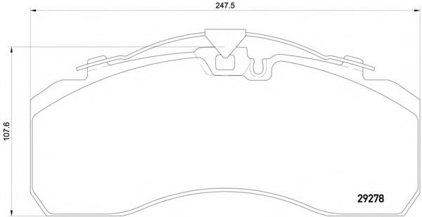 Klocki hamulcowe przednie tarczowe DAF 95