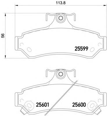 0446606080 Toyota Okładziny (klocki) do hamulców tarczowych tylne