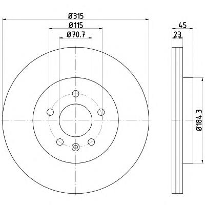 Do koszyka ADW194324 Blue Print Tarcza hamulcowa tylna