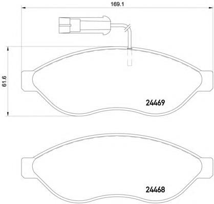 Klocki hamulcowe przednie tarczowe 77366018 Fiat/Alfa/Lancia