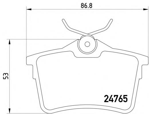 2476501 Textar okładziny (klocki do hamulców tarczowych tylne)