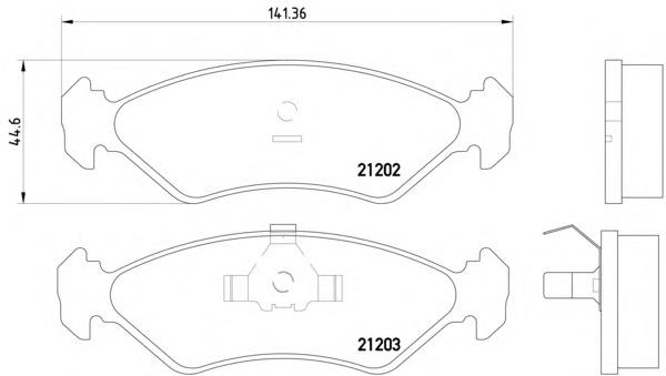 Do koszyka 1465126 Ford Klocki hamulcowe przednie tarczowe