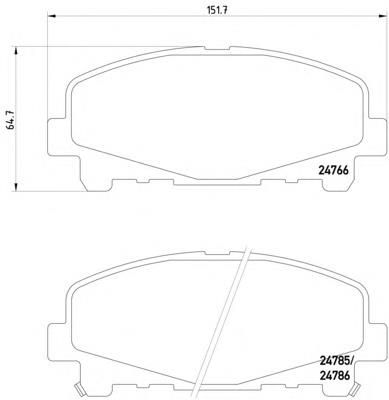 2476601 Textar Klocki hamulcowe przednie tarczowe
