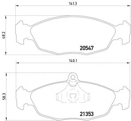 2054701 Textar klocki hamulcowe przednie tarczowe