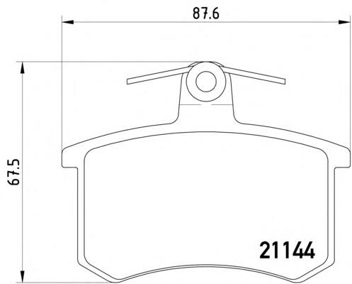 2114401 Textar okładziny (klocki do hamulców tarczowych tylne)