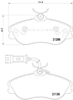 2113802 Textar Klocki hamulcowe przednie tarczowe