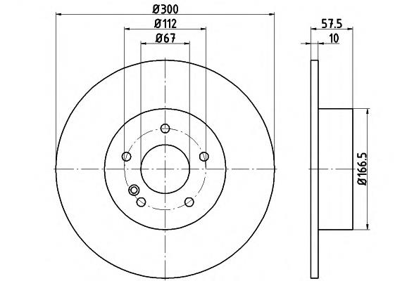 Tarcza hamulcowa tylna A204423151290 Mercedes
