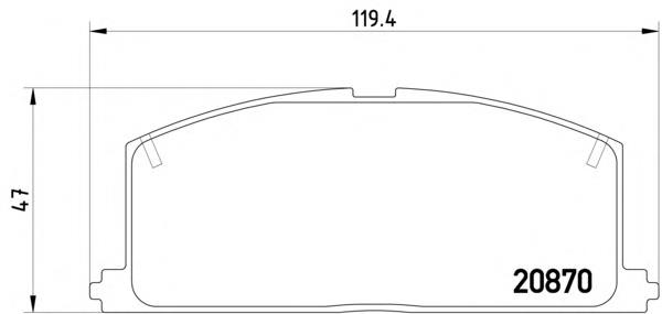 Klocki hamulcowe przednie tarczowe Toyota 04465YZZ68 cena, od 24,86 USD