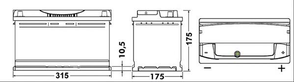 4F0915105B VAG Bateria (akumulator)
