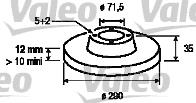Tarcza hamulcowa tylna 1618861880 Peugeot/Citroen