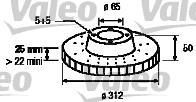 Tarcza hamulcowa przednia 197242 VALEO