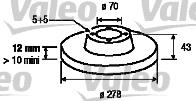 Tarcza hamulcowa tylna 51767378 Fiat/Alfa/Lancia