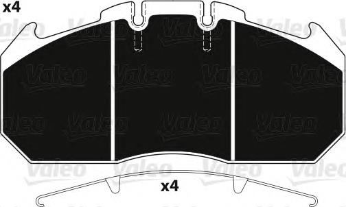 Klocki hamulcowe przednie tarczowe VALEO 882226 cena, od 87,59 USD