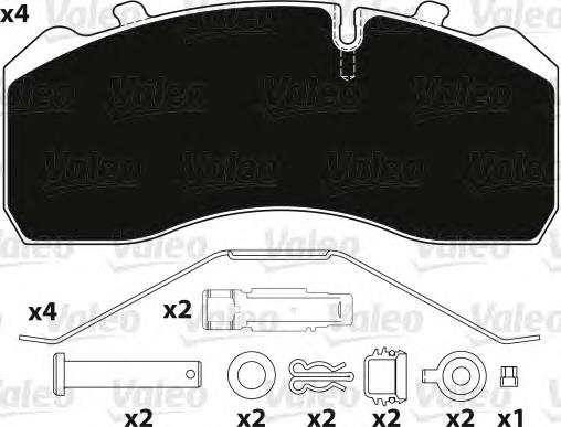 Do koszyka 2992336 Iveco Klocki hamulcowe przednie tarczowe