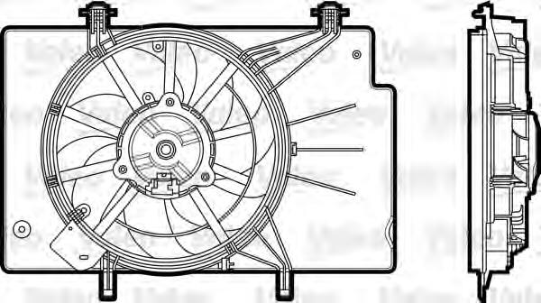 Dyfuzor chłodnicy, w komplecie z silnikiem i wirnikiem Ford 1525891 cena, od 94,22 USD