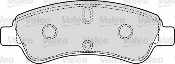 Klocki hamulcowe przednie tarczowe VALEO 598464 cena, od 25,37 USD