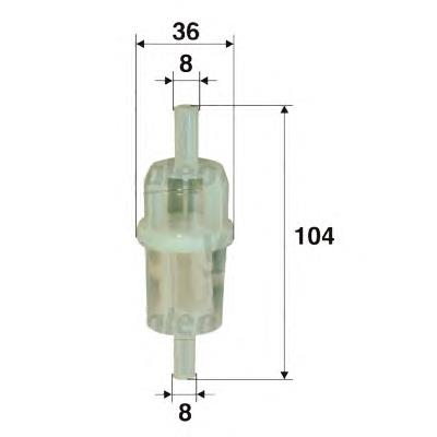 Filtr paliwa Caterpillar 1G7206