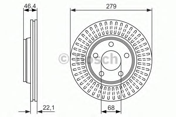 0986479916 Bosch tarcza hamulcowa przednia