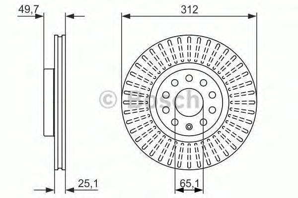 Do koszyka 0986479932 Bosch Tarcza hamulcowa przednia