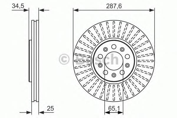 0986479914 Bosch tarcza hamulcowa przednia