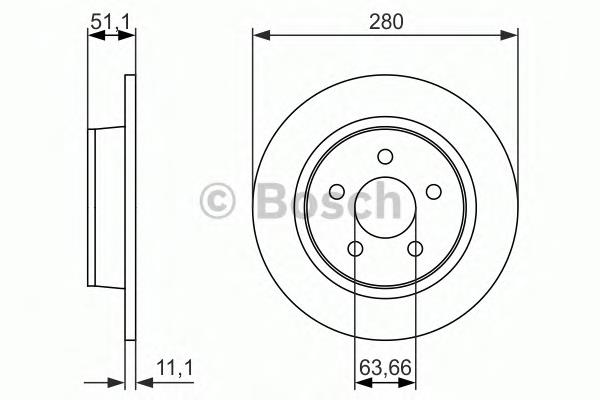 0986479762 Bosch tarcza hamulcowa tylna