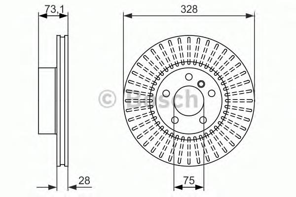 0986479771 Bosch tarcza hamulcowa przednia