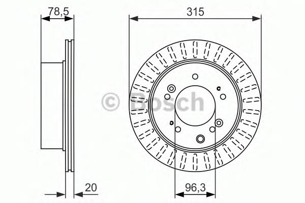 Tarcza hamulcowa tylna 0986479793 Bosch