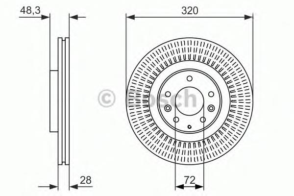 0 986 479 795 Bosch tarcza hamulcowa przednia