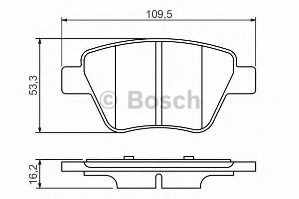 Okładziny (klocki) do hamulców tarczowych tylne 0986494416 Bosch