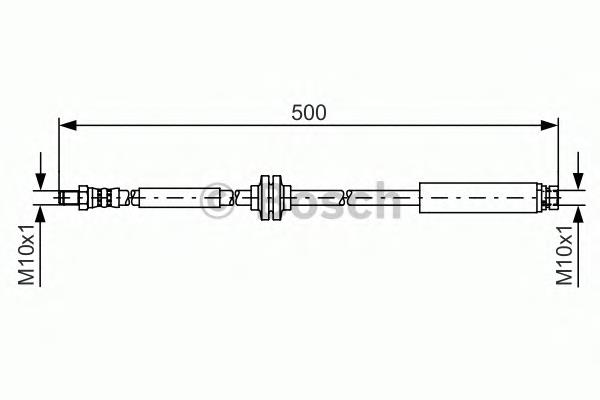 96603 Metalcaucho przewód hamulcowy tylny