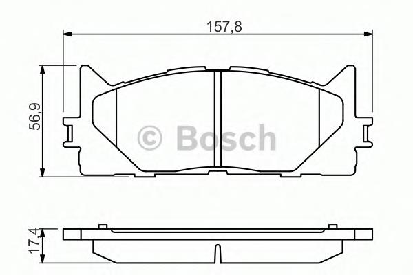 Do koszyka 0986494430 Bosch Klocki hamulcowe przednie tarczowe