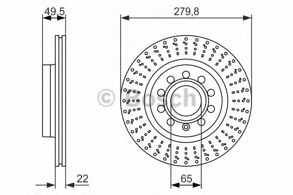 0986479940 Bosch tarcza hamulcowa przednia