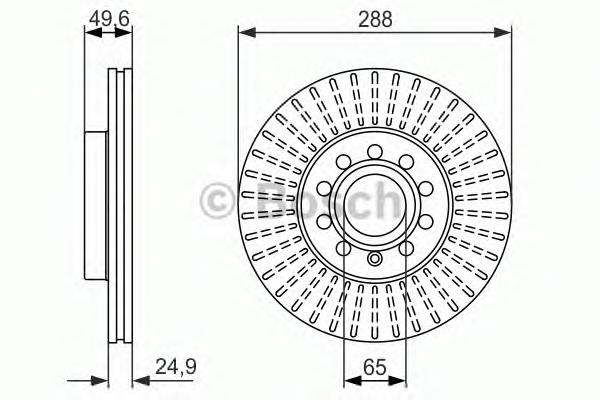 0986479939 Bosch tarcza hamulcowa przednia