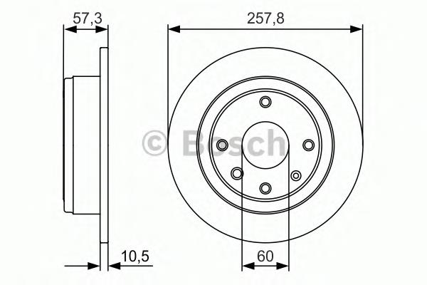 0986479985 Bosch tarcza hamulcowa tylna