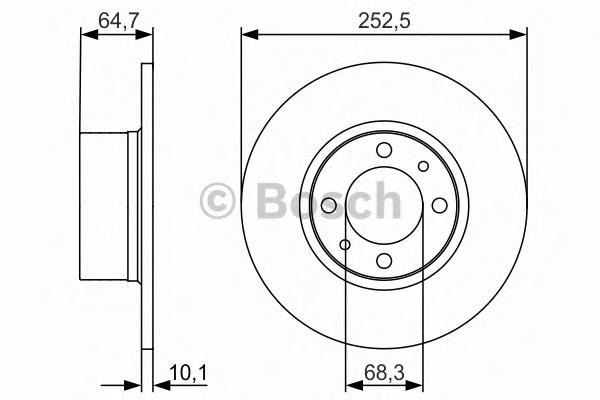 0986479988 Bosch tarcza hamulcowa przednia