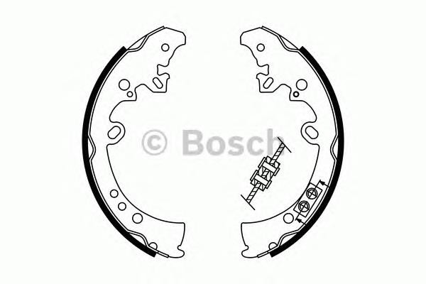 Klocki hamulcowe tylne bębnowe Bosch 0986487787