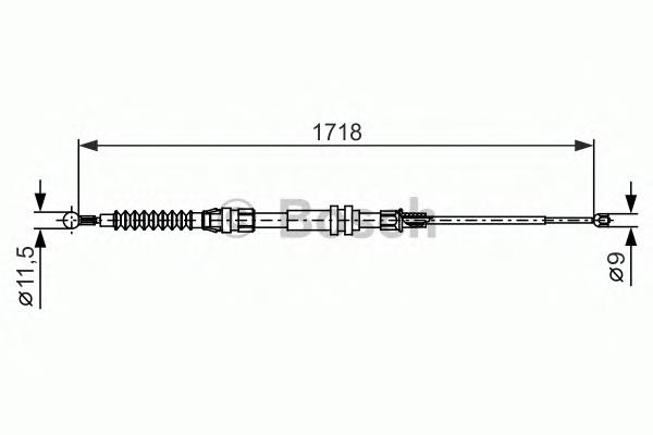 1987482378 Bosch Linka hamulca ręcznego tylna prawa/lewa