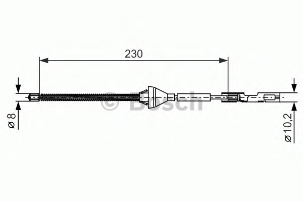 1987482370 Bosch linka hamulca ręcznego tylna prawa/lewa