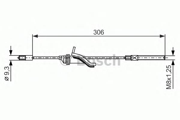 1987482369 Bosch linka hamulca ręcznego przednia