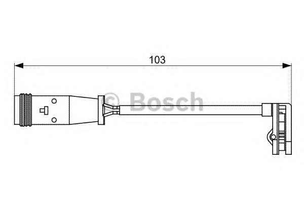 Czujnik zużycia klocków hamulcowych przedni 1987473037 Bosch