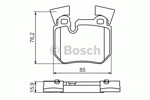 0986494421 Bosch okładziny (klocki do hamulców tarczowych tylne)