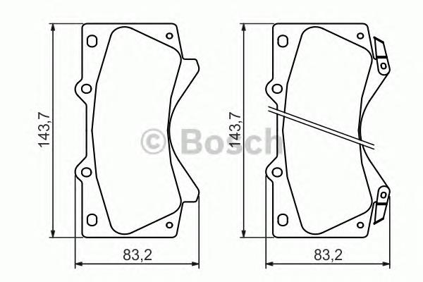 0986494449 Bosch klocki hamulcowe przednie tarczowe