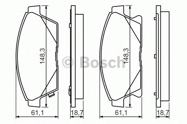 0986494434 Bosch klocki hamulcowe przednie tarczowe