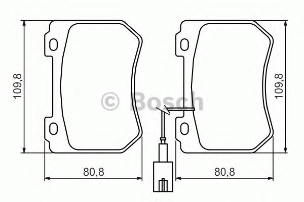 0 986 494 402 Bosch klocki hamulcowe przednie tarczowe