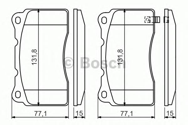 0986494395 Bosch klocki hamulcowe przednie tarczowe