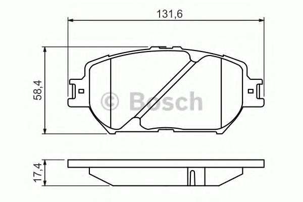 0986494418 Bosch klocki hamulcowe przednie tarczowe