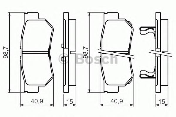 0986494417 Bosch okładziny (klocki do hamulców tarczowych tylne)