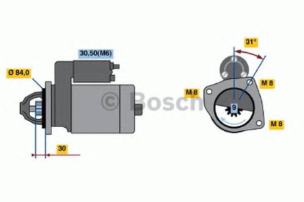 Rozrusznik 0001109306 Bosch