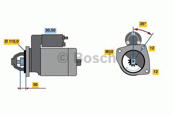 Rozrusznik 0001109344 Bosch